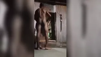 Village Couple Fucking Standing Up Against Wall Caught Mms