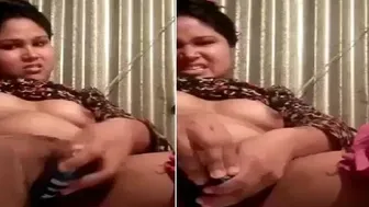 Village Girl Masturbating With Dildo Moaning Loud Home Alone