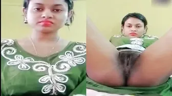 Horny Village Girl Fingering Her Hairy Pussy Moaning So Loud