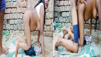 Village Slut Flashing Big Tits While Getting Fucked Doggy In The Fields