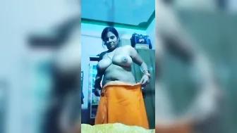 Stacked Village Bhabhi Stripping Naked Showing Off Her Big Tits