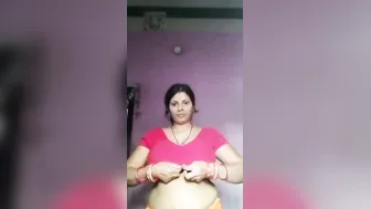 Stacked Village Bhabhi Stripping Naked Showing Off Her Big Tits