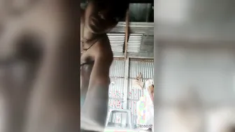 Village Babe Spreading Her Legs Wide And Showing Off Her Naked Pussy