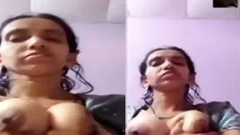 My Indian Milf Showing Off Her Big Boobs During Late Night Video Call