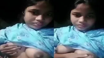 Village Babe Playing With Her Small Tits And Fingering Herself On Camera