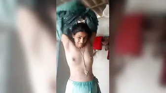 Village Aunty Stripping Naked Showing Her Body To Her Man