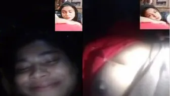 Married Aunty Showing Off Big Tits To Boyfriend On Video