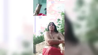 Village Bhabhi Bathing Outside Caught On Camera Being Naughty