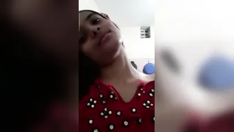 Bangladeshi Babe Squeezing Her Boobs Making Private Selfie