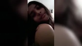Bangladeshi Babe Squeezing Her Boobs Making Private Selfie