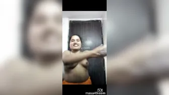 GF Stripping Completely Nude During Hot Video Call