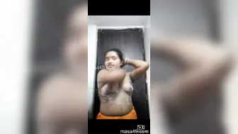 GF Stripping Completely Nude During Hot Video Call