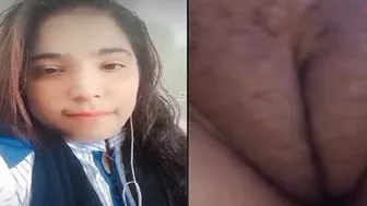 Horny Bengali Babe Rubbing Pussy During Naughty Video Call