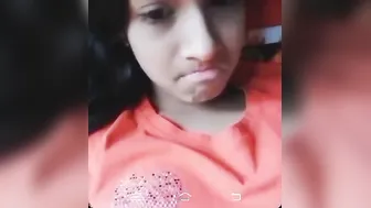 Petite Desi Babe Filming Herself Topless In Her Bedroom Alone