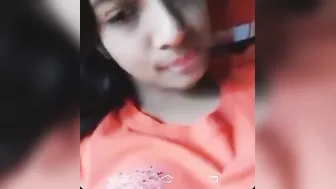 Petite Desi Babe Filming Herself Topless In Her Bedroom Alone