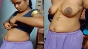 Village Married Woman Removing Saree Showing Naked Body To Me