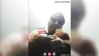 Horny Bhabhi Milking Her Huge Tits On Video Call For Lover