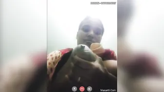 Horny Bhabhi Milking Her Huge Tits On Video Call For Lover