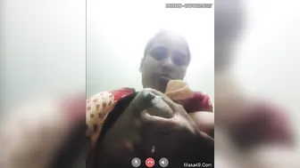 Horny Bhabhi Milking Her Huge Tits On Video Call For Lover