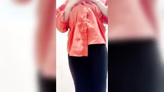 Covering Her Face While Fingering Pussy In Public Toilet Stall