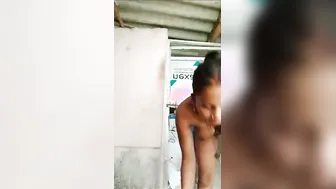 Dusky Married Woman Bathing Nude Filming For Her Ex Secretly