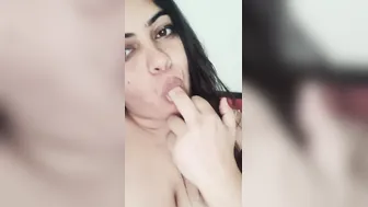 Village Aunty Getting Horny Touching Herself And Sucking Lips
