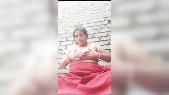 Curvy Bhabhi Flashing Her Huge Tits Outdoors In Village Area