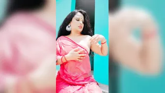 Sexy Married Woman In See Through Saree Exposing Her Bare Tits