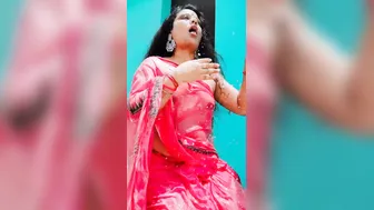 Sexy Married Woman In See Through Saree Exposing Her Bare Tits