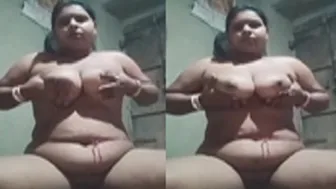 Chubby Unsatisfied Bhabhi Playing With Her Big Boobs Alone