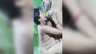 Bhabhi Massaging Cock With Oil Before Giving Hot Blowjob