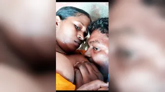 Married Woman Moaning As Hubby Sucks On Her Massive Tits Hard