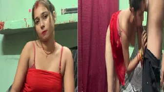 Hot Bhabhi Giving Head Before Getting Pounded Standing Up At Home