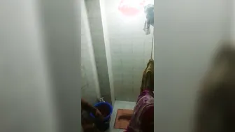 Young Wife Showing Her Boobs Before Taking A Bath Today