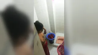 Young Wife Showing Her Boobs Before Taking A Bath Today