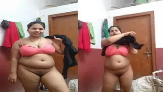 Curvy Bhabhi Bathing Naked And Getting Dressed After Shower