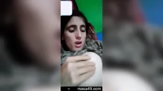 Fair Skinned Bhabhi Going Topless During Video Call Private Show