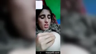 Fair Skinned Bhabhi Going Topless During Video Call Private Show