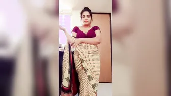 Indian Wife Slowly Removing Her Saree Revealing Nude Body