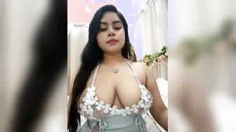 Voluptuous Bhabhi Stripping See Through Bra And Toying Herself