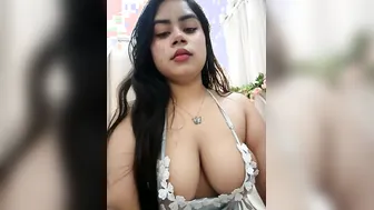 Voluptuous Bhabhi Stripping See Through Bra And Toying Herself