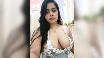 Voluptuous Bhabhi Stripping See Through Bra And Toying Herself