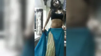 Curvy Indian GF Stripping Nude Showing Everything Off