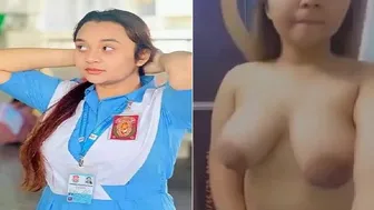 Busty GF Stripping Naked Showing Off Her Perfect Body