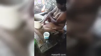 Village Bhabhi Caught Bathing Naked Teasing Her Devar Watching
