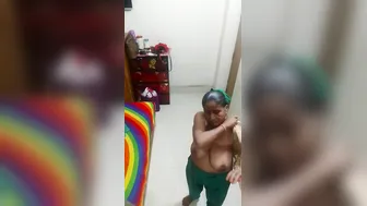 Mature Aunty Caught Changing Clothes Showing Massive Heavy Tits