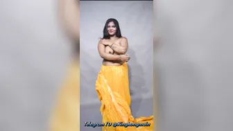 Bengali Babe Removing Saree Showing Off Her Big Natural Tits