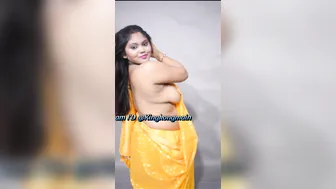 Bengali Babe Removing Saree Showing Off Her Big Natural Tits