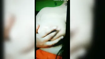 Busty GF Showing Off Her Huge Milky Tits For Boyfriend