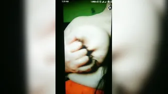Busty GF Showing Off Her Huge Milky Tits For Boyfriend